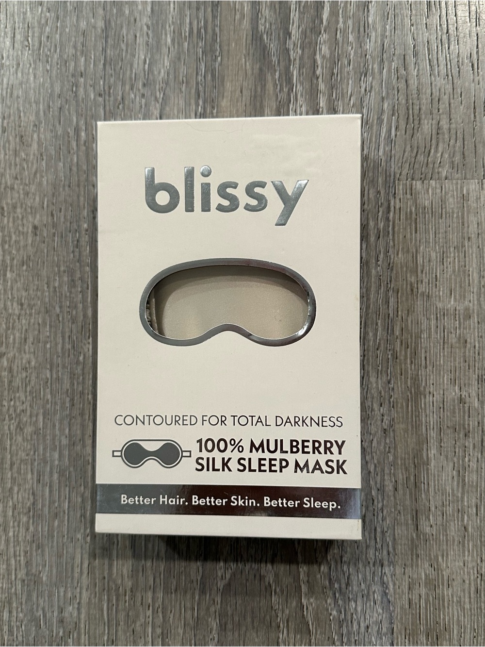 Bliss 100% Mulberry Silk Sleep Mask - Champagne